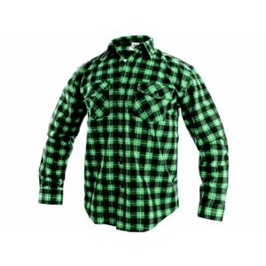 CXS TOM 1070 pánská dlouhý rukáv flanelová Košile zelená/černá 41/42 L
